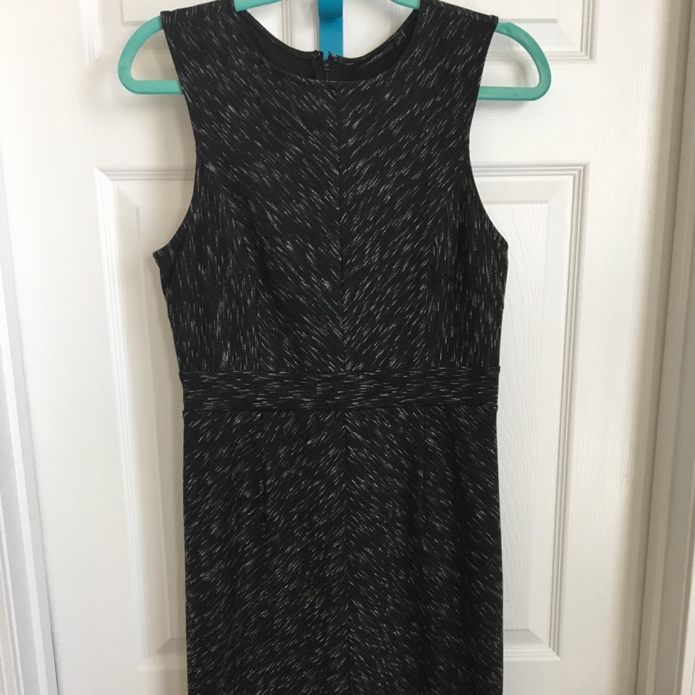 Knee length fitted black dress